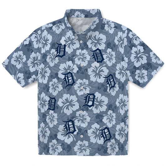Detroit Tigers Hawaiian Shirt - Hibiscus Cluster | Moonbestprint