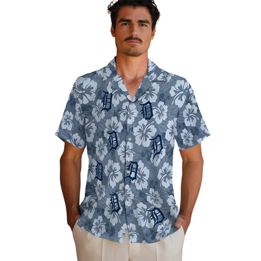 Detroit Tigers Hawaiian Shirt - Hibiscus Cluster | Moonbestprint