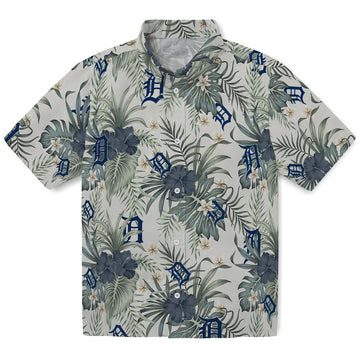 Detroit Tigers Hawaiian Shirt - Hibiscus Designs | Moonbestprint