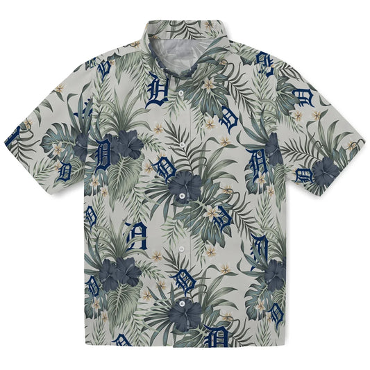 Detroit Tigers Hawaiian Shirt - Hibiscus Designs | Moonbestprint