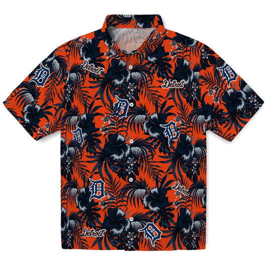 Detroit Tigers Hawaiian Shirt - Hibiscus Exotic | Moonbestprint