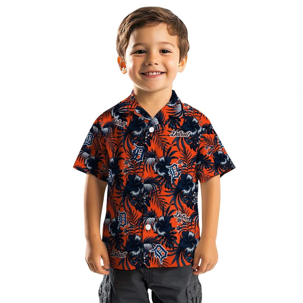 Detroit Tigers Hawaiian Shirt - Hibiscus Exotic | Moonbestprint