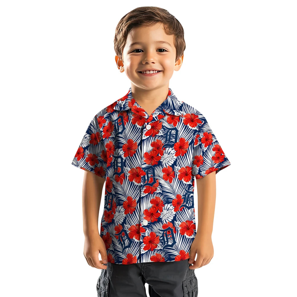 Detroit Tigers Hawaiian Shirt - Hibiscus Fiesta | Moonbestprint
