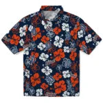 Detroit Tigers Hawaiian Shirt - Hibiscus Flower Design | Moonbestprint