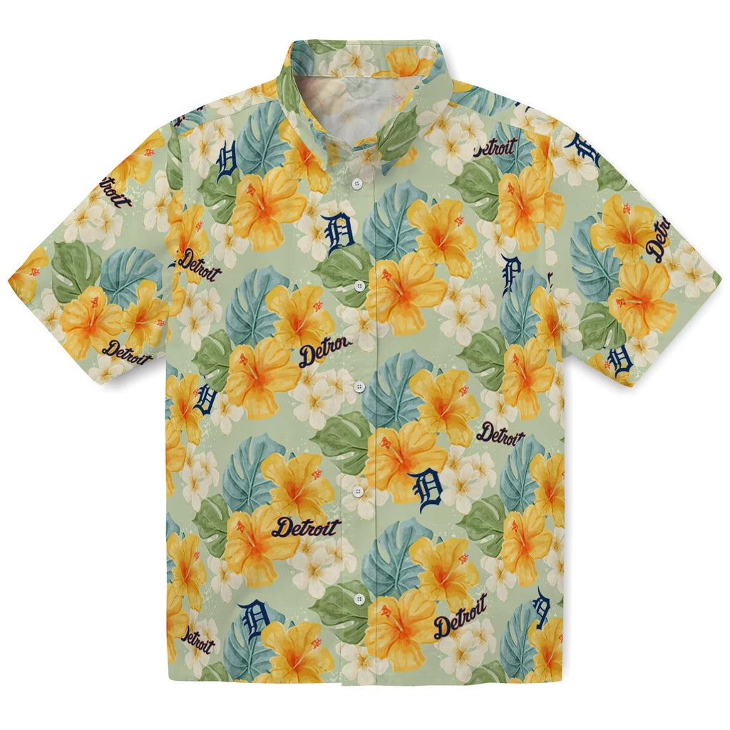 Detroit Tigers Hawaiian Shirt - Hibiscus Mood | Moonbestprint