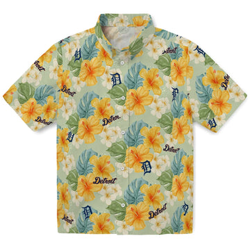 Detroit Tigers Hawaiian Shirt - Hibiscus Mood | Moonbestprint