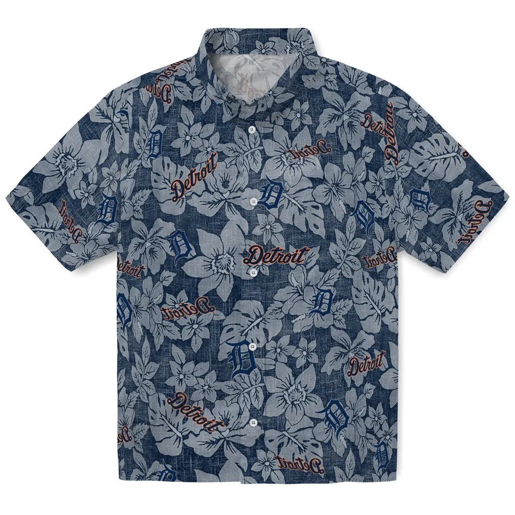 Detroit Tigers Hawaiian Shirt - Hibiscus Oasis | Moonbestprint