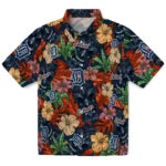 Detroit Tigers Hawaiian Shirt - Hibiscus Tiki Jungle | Moonbestprint