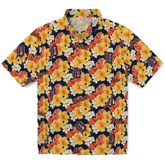 Detroit Tigers Hawaiian Shirt - Hibiscus Tropics | Moonbestprint