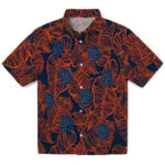 Detroit Tigers Hawaiian Shirt - Leaf Outline | Moonbestprint