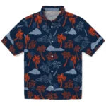 Detroit Tigers Hawaiian Shirt - Palm And Clouds | Moonbestprint