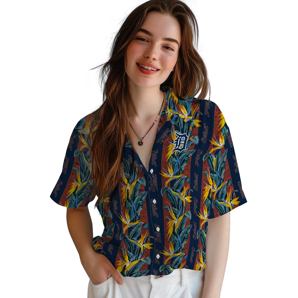 Detroit Tigers Hawaiian Shirt - Paradise Vines | Moonbestprint