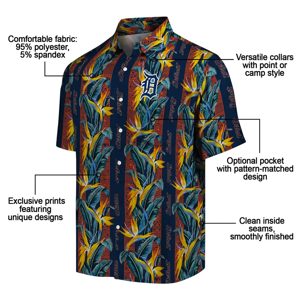 Detroit Tigers Hawaiian Shirt - Paradise Vines | Moonbestprint
