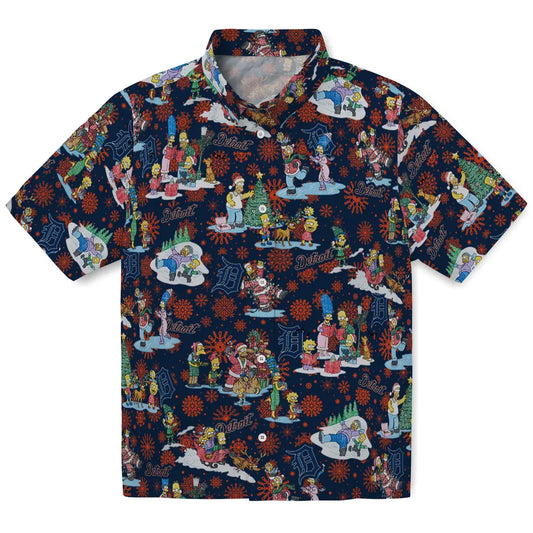 Detroit Tigers Hawaiian Shirt - Simpsons Christmas | Moonbestprint