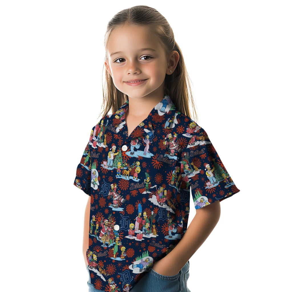 Detroit Tigers Hawaiian Shirt - Simpsons Christmas | Moonbestprint
