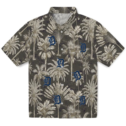 Detroit Tigers Hawaiian Shirt - Vintage Palm Tree | Moonbestprint
