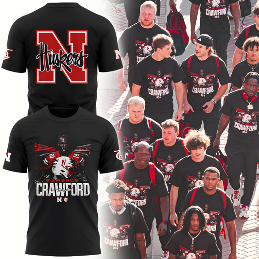 Exclusive Version Nebraska Cornhuskers Football x Crawford T-Shirt 2025 | VB90 Moonbestprint
