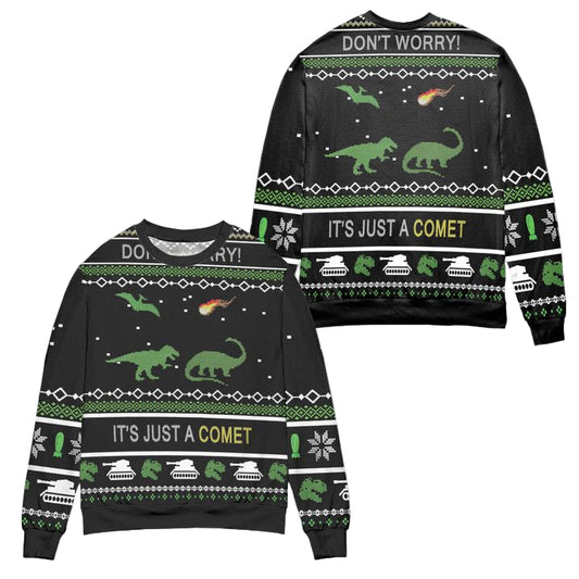 Dinosaur Its Just A Comet Ugly Christmas Sweater ? Usalast