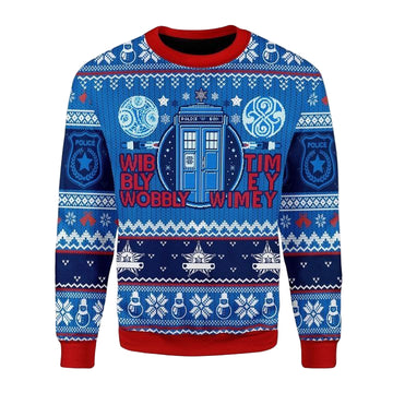 Doctor Who Wibbly Wobbly Timey Wimey Ugly Christmas Sweater 2022 ? Usalast