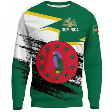 Dominica Flag And Coat Of Arms Sweater A27 ? Usalast