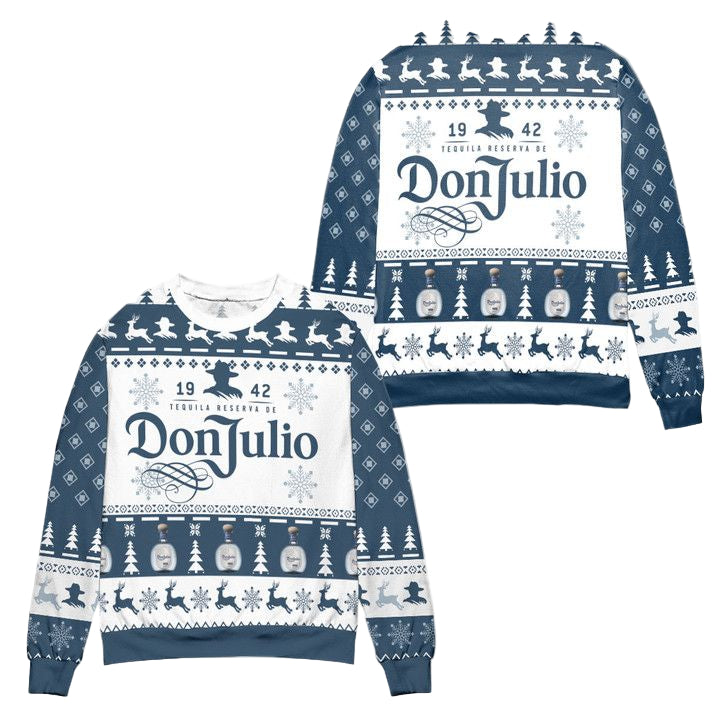 Don Julio 1942 Tequila Reserva Christmas Pattern Ugly Christmas Sweater ? Usalast
