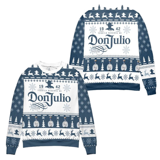 Don Julio 1942 Tequila Reserva Christmas Pattern Ugly Christmas Sweater ? Usalast