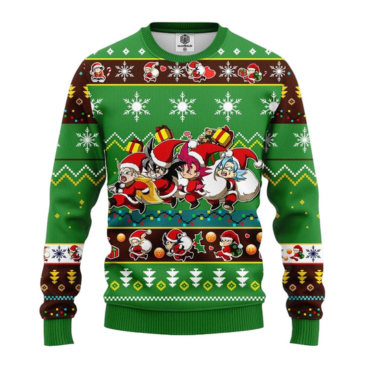 Dragon Ball Kid Ugly Christmas Sweater Brown Green 1 Amazing Gift Idea Thanksgiving Gift ? Usalast