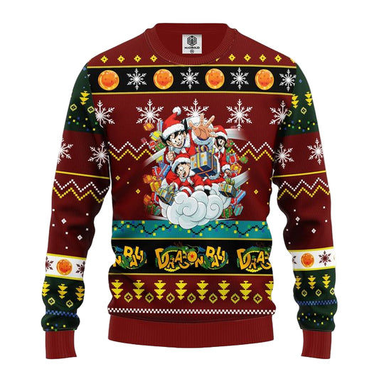 Dragon Ball Ugly Christmas Sweater Red Brown 1 Amazing Gift Idea Thanksgiving Gift ? Usalast