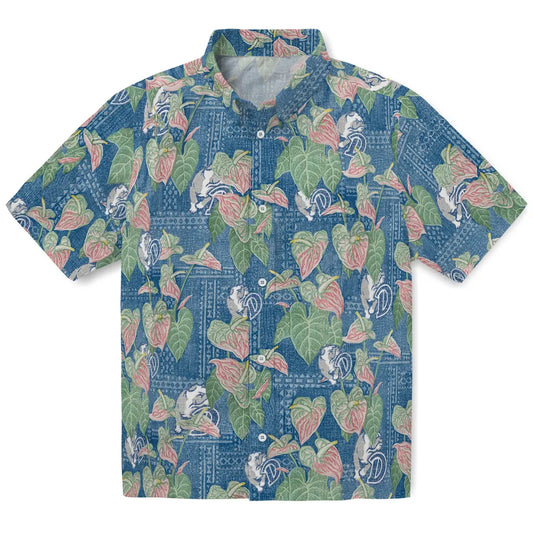 Drake Bulldogs Hawaiian Shirt - Anthurium Overlay | Moonbestprint