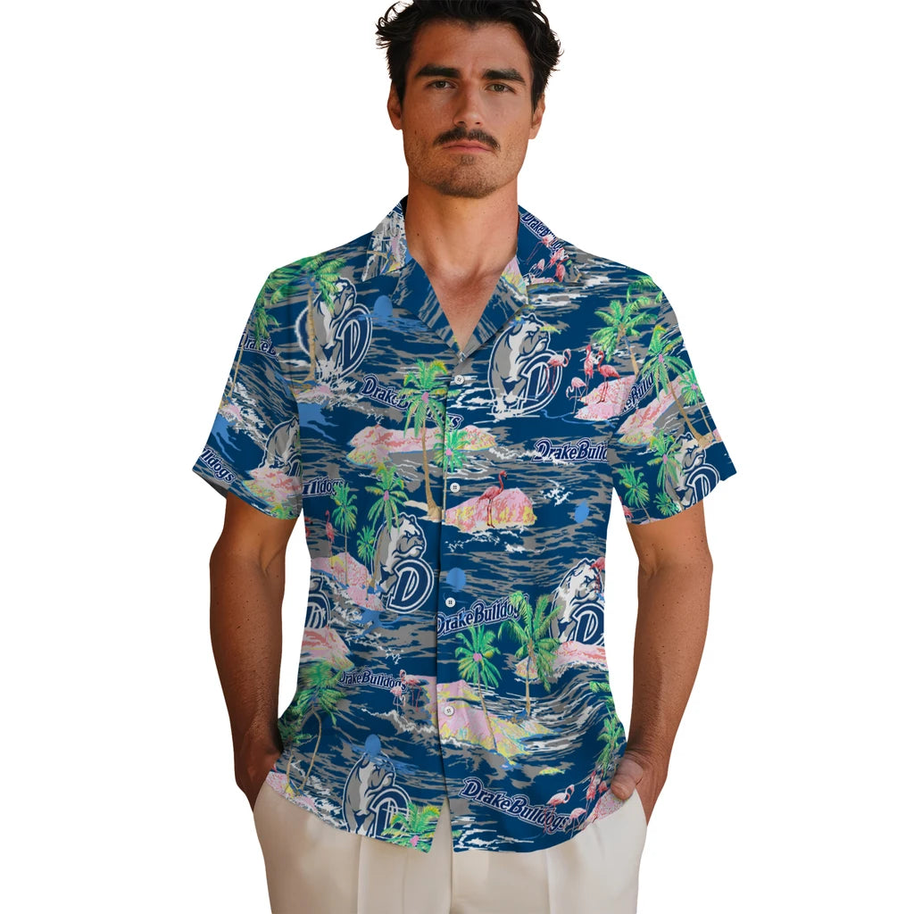 Drake Bulldogs Flamingo Retreat 2026 Hawaiian Shirt – Moonbestprint