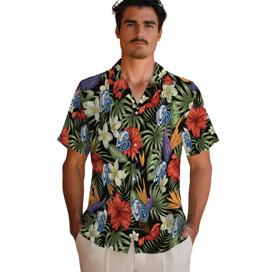 Drake Bulldogs Hawaiian Shirt - Hawaii Floral Hibiscus | Moonbestprint