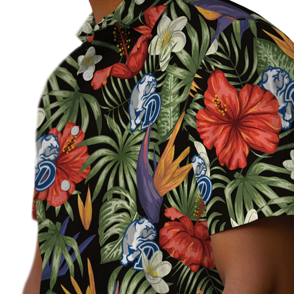Drake Bulldogs Hawaiian Shirt - Hawaii Floral Hibiscus | Moonbestprint