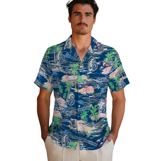 Drake Bulldogs Hawaiian Shirt - Hawaii Island | Moonbestprint