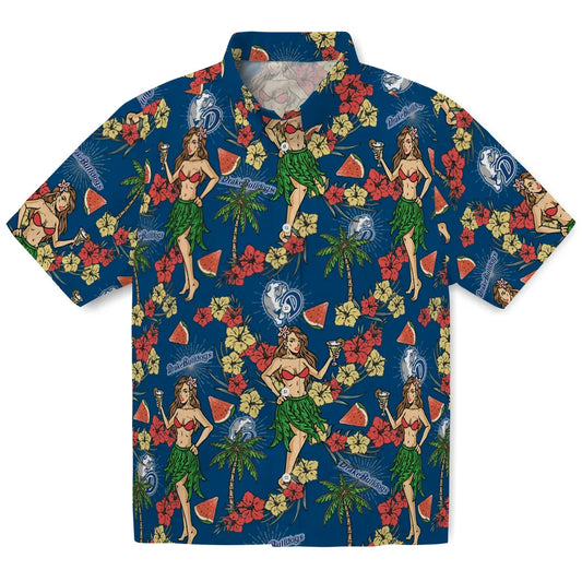 Drake Bulldogs Hawaiian Shirt - Hawaiian Girls Design | Moonbestprint