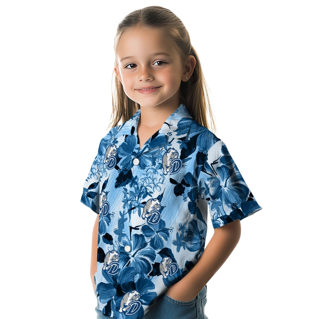 Drake Bulldogs Hawaiian Shirt - Hibiscus Arrangement | Moonbestprint