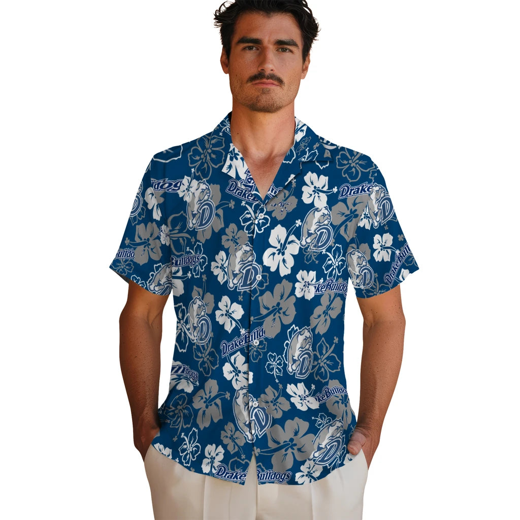 Drake Bulldogs Hibiscus Bloom Hawaiian Shirt – Moonbestprint