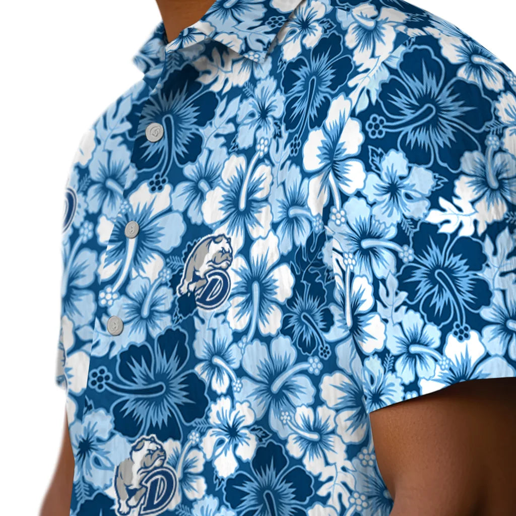 Drake Bulldogs Hawaiian Shirt - Hibiscus Blooms | Moonbestprint