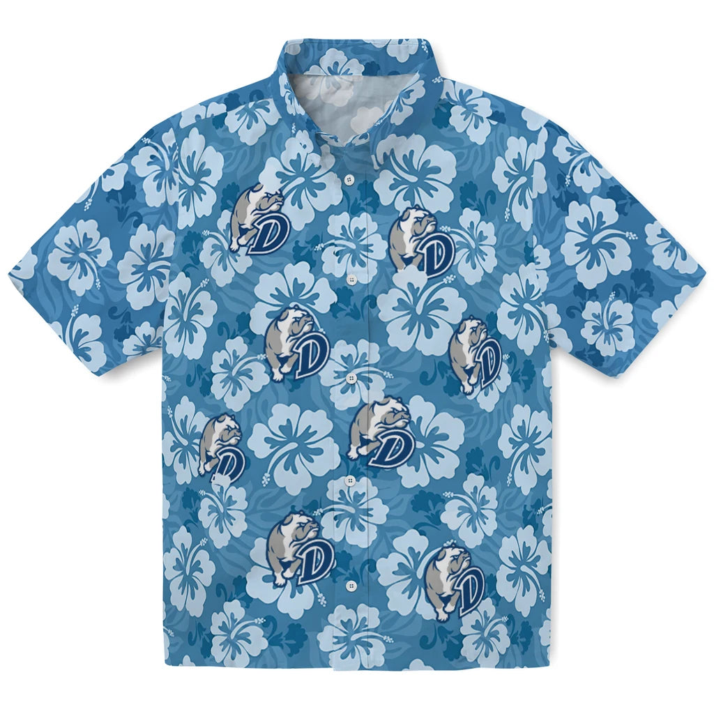 Drake Bulldogs Hawaiian Shirt - Hibiscus Cluster | Moonbestprint