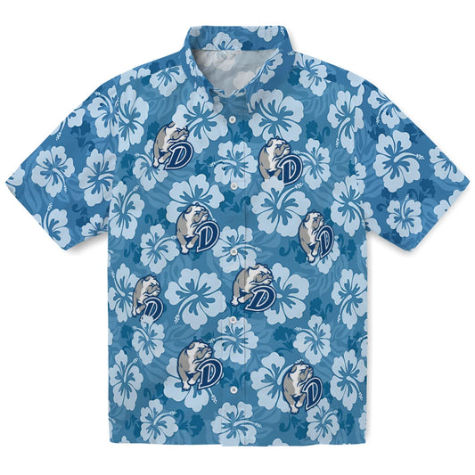 Drake Bulldogs Hawaiian Shirt - Hibiscus Cluster | Moonbestprint