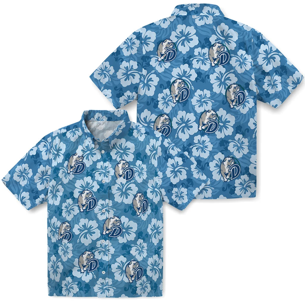 Drake Bulldogs Hawaiian Shirt - Hibiscus Cluster | Moonbestprint