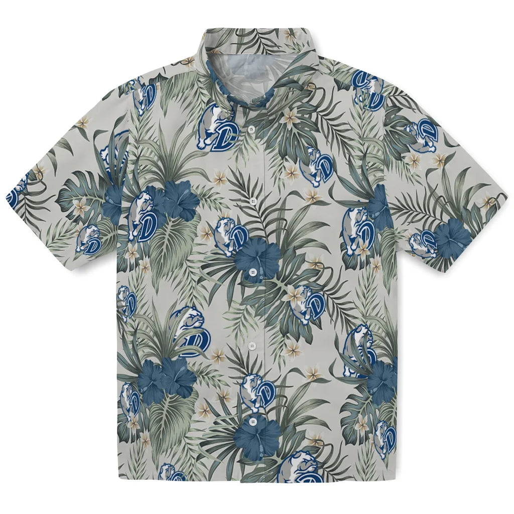 Drake Bulldogs Hawaiian Shirt - Hibiscus Designs | Moonbestprint