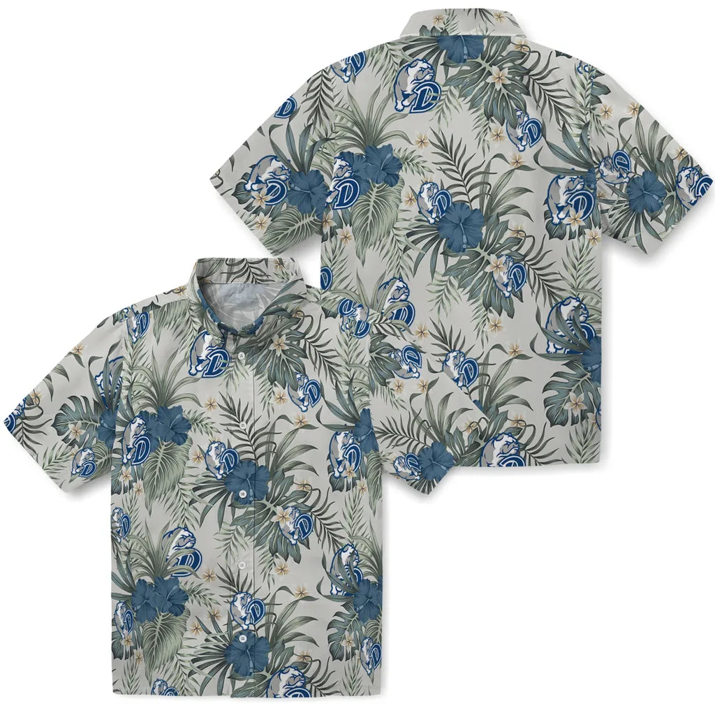 Drake Bulldogs Hawaiian Shirt - Hibiscus Designs | Moonbestprint
