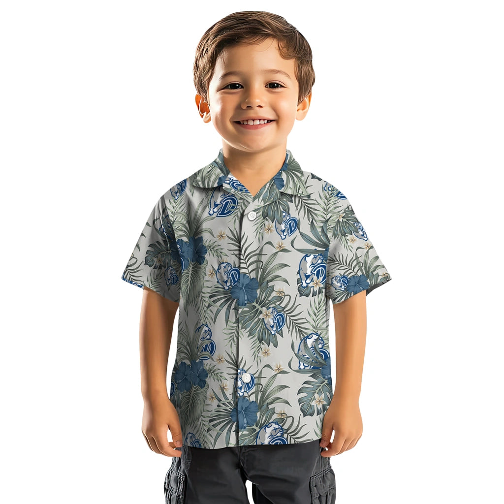Drake Bulldogs Hawaiian Shirt - Hibiscus Designs | Moonbestprint