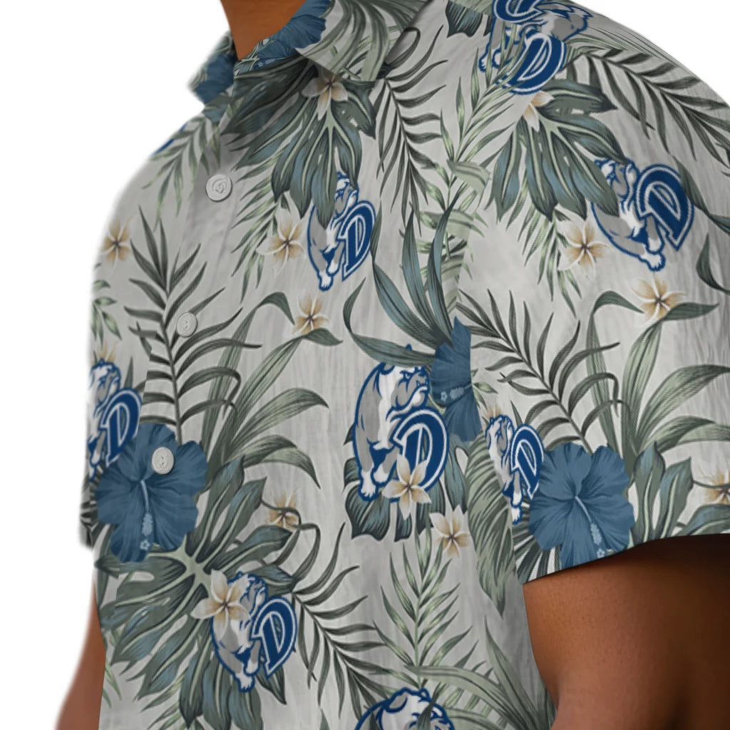 Drake Bulldogs Hawaiian Shirt - Hibiscus Designs | Moonbestprint