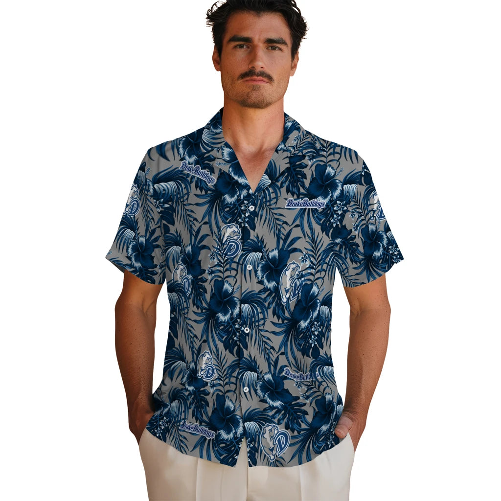 Drake Bulldogs Hawaiian Shirt - Hibiscus Exotic | Moonbestprint