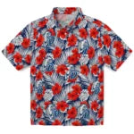 Drake Bulldogs Hawaiian Shirt - Hibiscus Fiesta | Moonbestprint