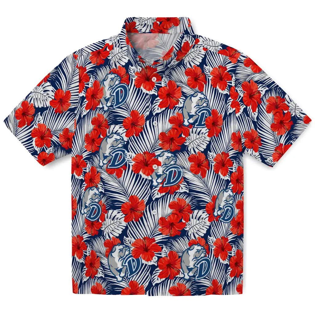 Drake Bulldogs Hawaiian Shirt - Hibiscus Fiesta | Moonbestprint
