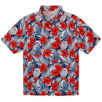 Drake Bulldogs Hawaiian Shirt - Hibiscus Fiesta | Moonbestprint