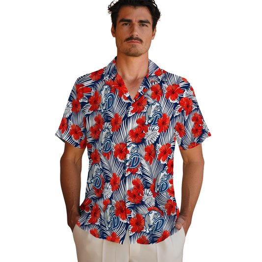 Drake Bulldogs Hawaiian Shirt - Hibiscus Fiesta | Moonbestprint