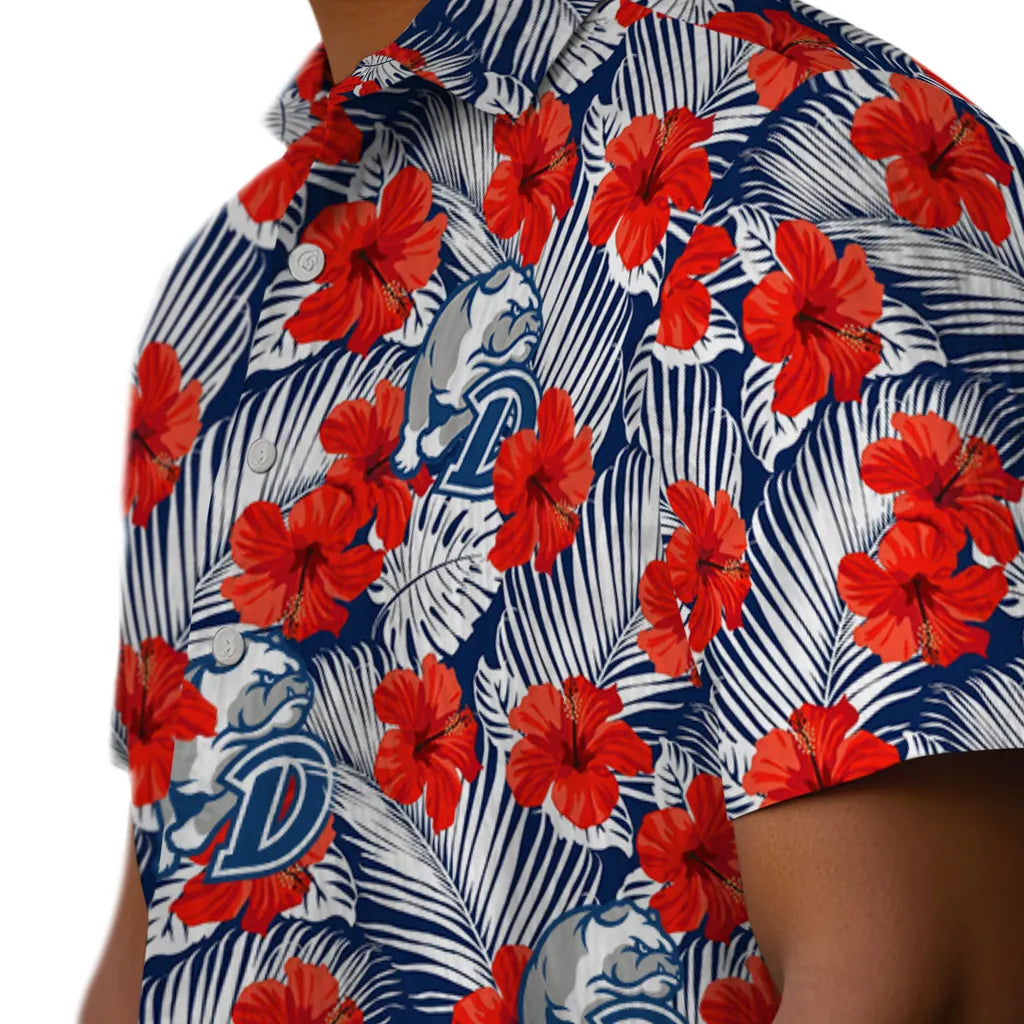 Drake Bulldogs Hawaiian Shirt - Hibiscus Fiesta | Moonbestprint
